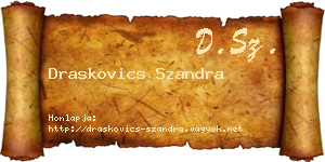Draskovics Szandra névjegykártya